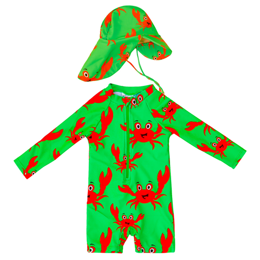 Charlie the Crab unisex swimsuit + hat