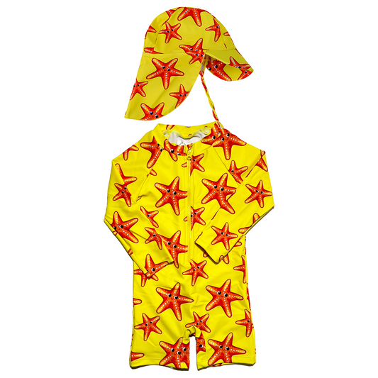 Sammy the Starfish unisex swimsuit + hat